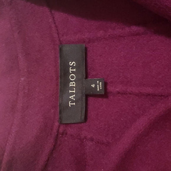 TALBOTS WOOL BLEND CROPPED DOUBLE BREASTED JACKET SZ 4 - Picture 4 of 14